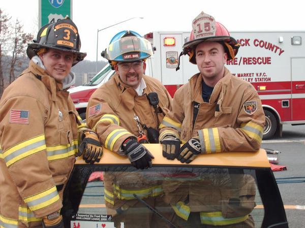 Tech. Wildasin, Lt. Bare and Capt. Lawson on entrapment RT75 at I70 overpass