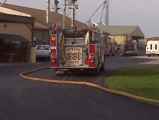 Building Fire @ Eddie Mercer Ag Products